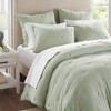 AENKYO Quilt Set, King 3-Piece Cotton Gauze Embroidered Bedding, Crinkled Textured All-Season Comfort - 2 of 4