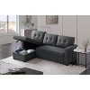 Upholstered Pull out Sectional Sofa with Chaise - 4 of 4