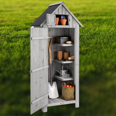 Outdoor Storage, Perfect to Store Patio Furniture, for Backyard Garden Patio Lawn , Natural Color 30.31"X 20.48"X 65.75"