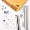 Hold N' Storage Bamboo Wooden Pull out Cabinet Organizer - 21"D Cabinet Opening Required. - Bamboo Tray and Heavy gauge metal rails. - 3 of 4