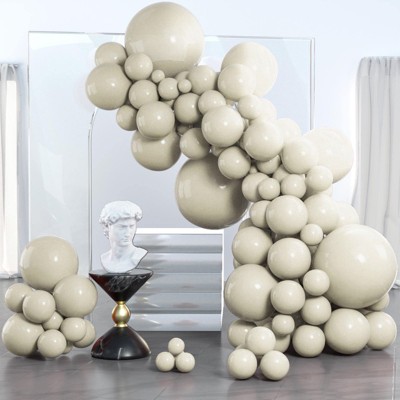 PartyWoo Balloons White Sand Boho 18 12 10 5 Inch 85 pcs