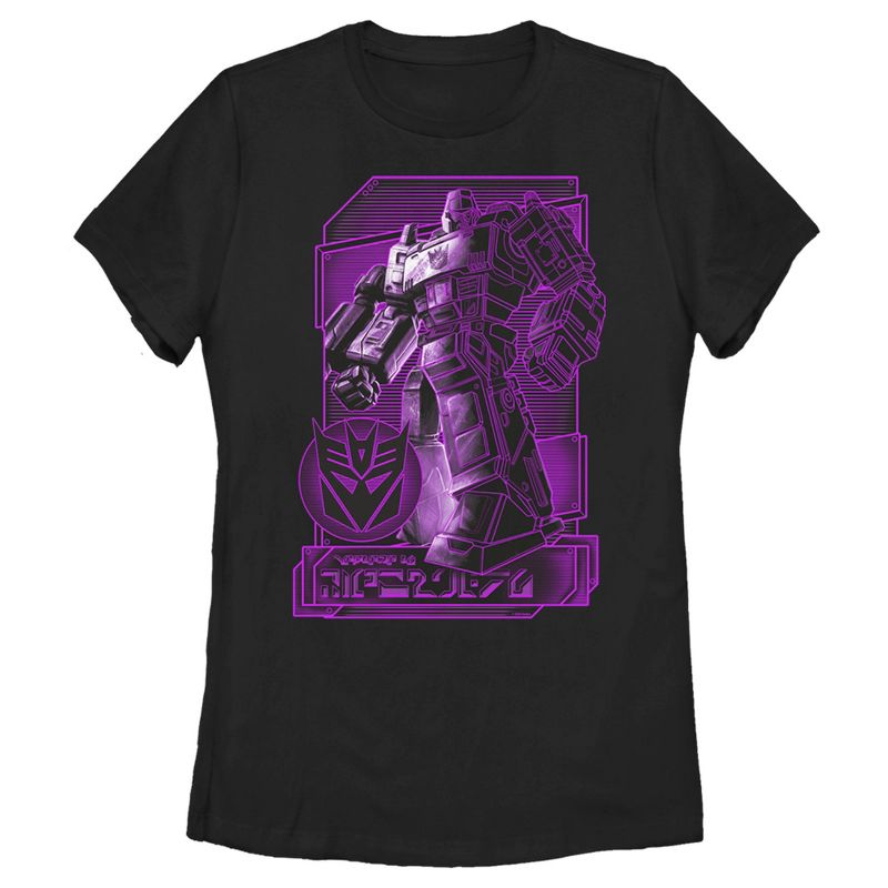 Women's Transformers Megatron Digital Outline T-Shirt, 1 of 5
