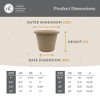 The HC Companies 17 Inch Round Classic Planter - Plastic Plant Pot for Indoor Outdoor Plants Flowers Herbs, Clay - 2 of 4