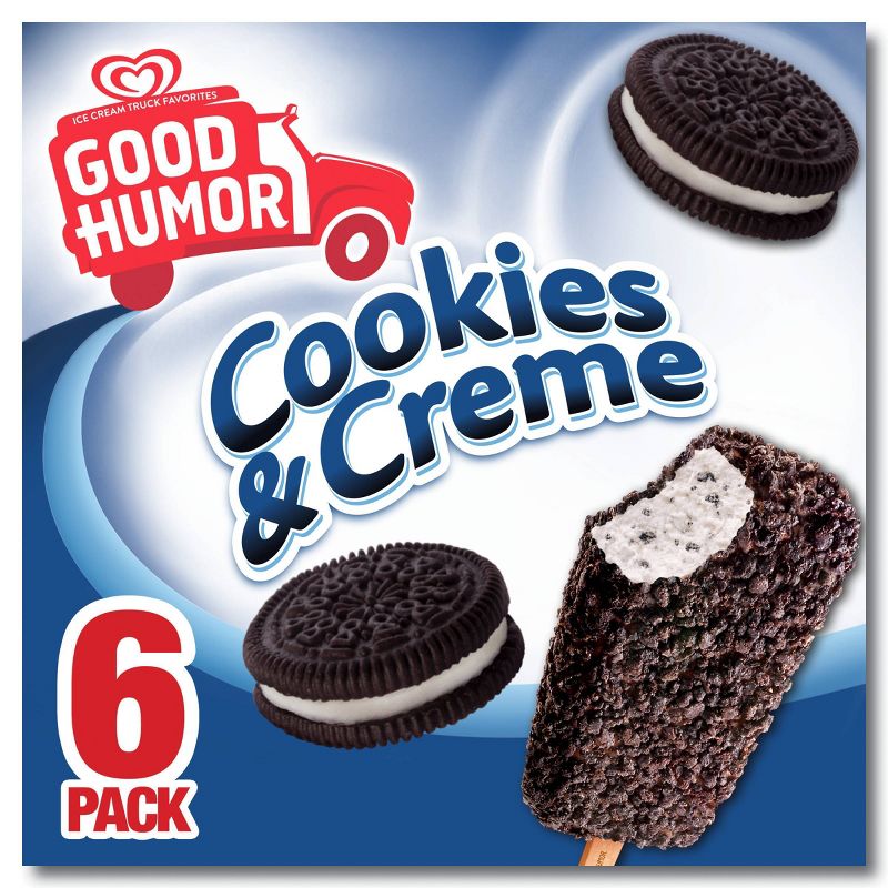 Good Humor Cookies &#38; Cr&#232;me Frozen Dessert Bars - 16.5oz/6ct, 1 of 9
