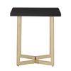 Karianne Black and Gold Metal Base End Table Black/Gold - Inspire Q - 4 of 4