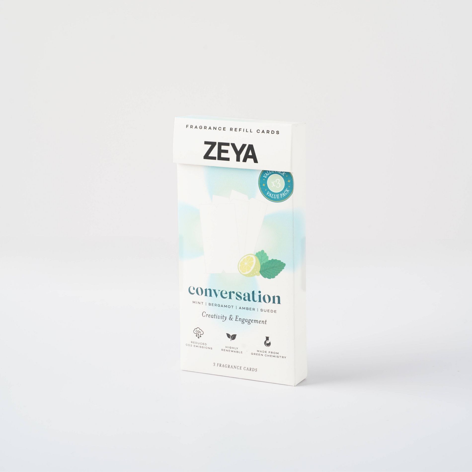 ZEYA Fragrance Card Refill Value Pack - Conversation - 3ct