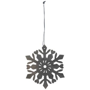 Northlight Hanging Snowflake Christmas Ornament - 4.75" - Gray - 1 of 4