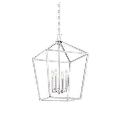 Townsend Matte Black 4-Light Open Lantern Pendant