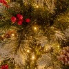 Resenkos 7ft Pre-Lit Christmas Tree - 70 Red Berries + 70 Pine Cones, Changeable Lights & Auto-Stretching Branches - 2 of 4