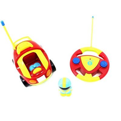 4" Cartoon R/C Race Car Remote Control Toy for Toddlers (Red)