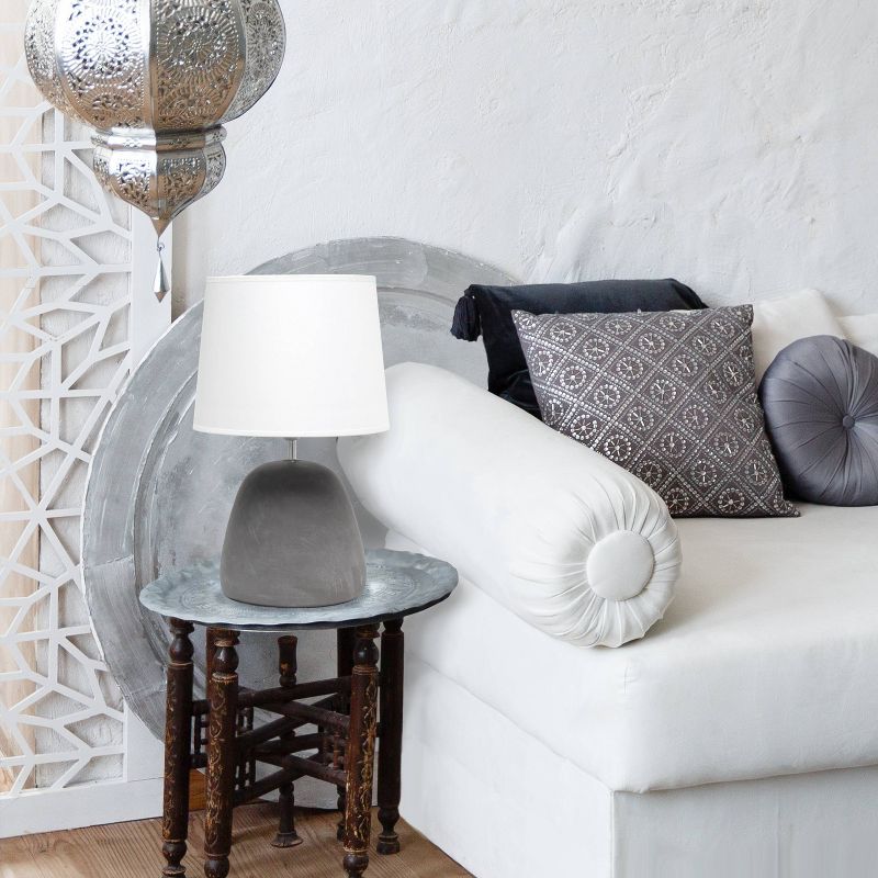 Round Concrete Table Lamp with Shade - Simple Designs, 4 of 9