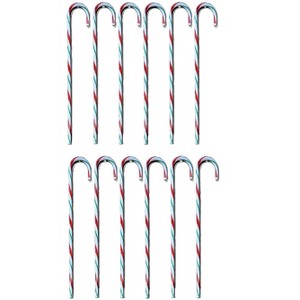 Treela 12-Piece 36-inch Christmas Candy Cane Lights Pathway Markers White - 1 of 4