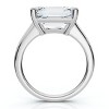 Pompeii3 Certified 5Ct Emerald Cut Lab Created Diamond Solitaire East West Engagement Ring - 2 of 4