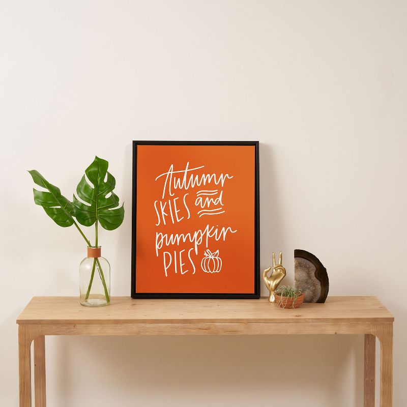 Chelcey Tate Autumn Skies And Pumpkin Pies Orange Framed Art Canvas - Society6, 3 of 4