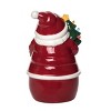 Transpac Ceramic 9.5 in. Red Christmas Light Up Santa Tree - 4 of 4