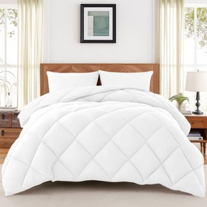 3-Piece Reversible Down Alternative Comforter Set – Solid Comforter with Pillowcases Ultra Soft Microfiber Bedding - Lux Decor Collation - 1 of 4