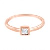 14K Rose Gold Plated Silver 1/20 cttw Miracle Set Diamond Promise Ring - 3 of 4
