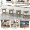 Tangkula 24" Swivel Bar Stools Set of 4 Round Counter Height Barstools w/ Wooden Frame - 4 of 4