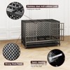 XBRIGH 48/42 Inch Heavy Duty Indestructible Dog Crate Steel Escape Proof, Indoor Double Door High Anxiety Cage, Kennel with Wheels, Removable Tray - 4 of 4