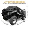 Unique Bargains Quad ATV Cover 4 Wheelers Cover Waterproof All Weather Protector Universal Fit Black with Silver Coating Inside - 2 of 4