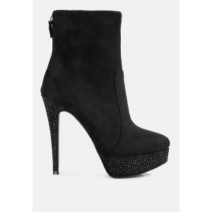 Espiree Microfiber High Heeled Ankle Women Boots - 1 of 4