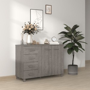 vidaXL Sideboard HAMAR Light Gray 44.5 in.x15.7 in.x31.5 in. Solid Wood Pine - 1 of 4