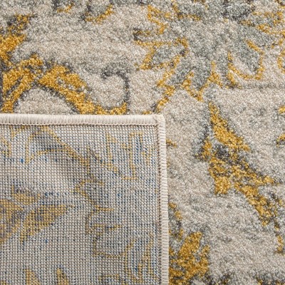 Elegant Ivory Gold 10' x 14' Hand-Knotted Synthetic Area Rug