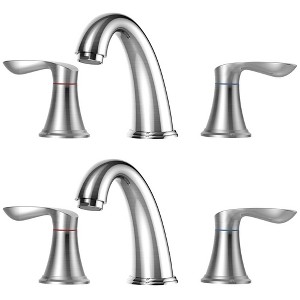 Whizmax Bathroom Faucet,8 Inch Bathroom Faucets for Sink 3 Hole, Widespread Bathroom Faucet with Pop up Drain and cUPC Lead-Free Hose - 1 of 4