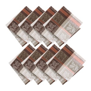 Windswept Harvest Jacquard Napkin, Set of 8 - Multicolor - 17x17 - Elrene Home Fashions - 1 of 3