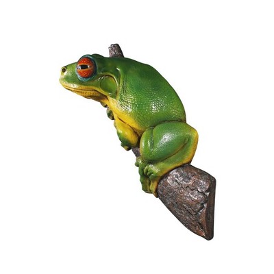 Large Handpainted Resin Red-Eyed Tree Frog Garden Statue