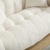 Chenille 2-Seater Beanbag Chair with Soft Foam Core - 2 of 4