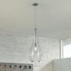 Everly 29.5" 1 Light Teardrop Pendant Clear Glass Chrome - 4 of 4