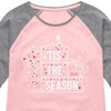 Girls' - Barbie - Holidays & Christmas Shirt Tail Raglan Graphic T-shirt - 2 of 4