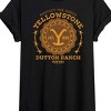 Women's - Yellowstone - Protect The Ranch Collegiate Logo Oversized Graphic T-Shirt - 2 of 4