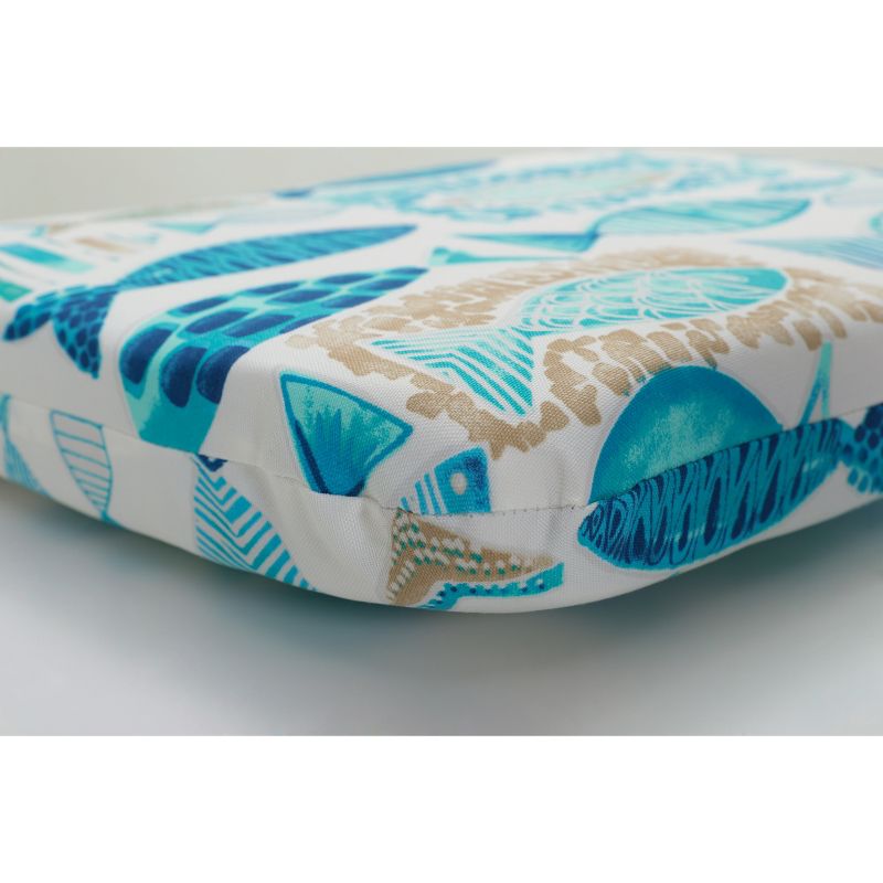15.5"x18.5" Hooked Nautical 2pc Outdoor Seat Cushion Set - Pillow Perfect, 3 of 7