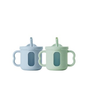 Bc Babycare Silicone Cup with Handles Feeding Straw Cups,7oz,Unisex,6- 36 Months - 1 of 4