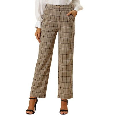 Allegra K Women's Straight Leg Pants Casual Elastic Waist Capris Crop  Slacks With Pocket : Target