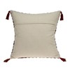 HomeRoots 20" Red and Black Cotton Throw Pillow with Tassels - 4 of 4