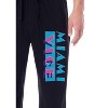 Miami Vice TV 1985 Men's TV Series Title Logo Classic Sleep Pajama Pants Black - 2 of 3