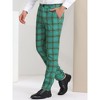 INSPIRE CHIC Men's Plaid Casual Regular Fit Flat Front Stretch Dress Pants - 2 of 4