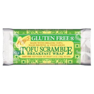Amy's Gluten Free Vegan Tofu Scramble Frozen Breakfast Wrap - 5.5oz