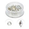 Unique Bargains Women's Beautiful Rhinestone Nail Supplies Clear 1 Set - 3 of 4