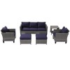 Sonkuki 6-Piece Patio Conversation Set with Side Table - 2 of 4