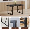 NicBex Contemporary Minimalist Wood Textured Dining Table with Metal Legs,Modern Rectangular Kitchen Table,Dining Room Furniture - 4 of 4
