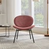 FONTOI Shell Chair with Comfortable Backrest, Oversized Single Side Chair for Bedroom Living Room, Red, 26.8"*29.9"*26" - 2 of 4