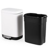 12L Bathroom Trash Can with Lid, Stainless Steel Kitchen Trash Can with Odor-Protective Lid | Hands-Free, with Foot Pedal and Trash Bag Ring - 2 of 4
