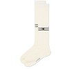 Memoi Girls Stretch Cotton Multi Stripe "M Graphic" Knee Sock - 3 of 4