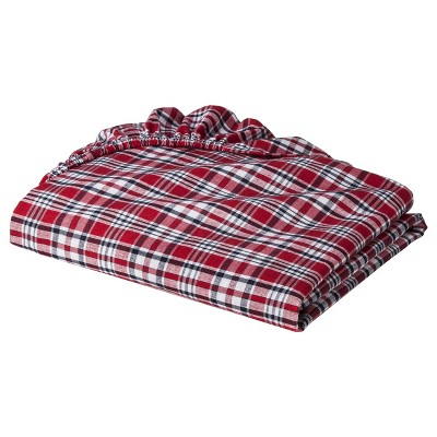 plaid crib sheet