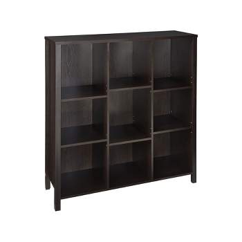 ClosetMaid 1605800 Adjustable 9 Cube Decorative Livingroom, Bedroom, or Office Storage Organizer Cubby Book Shelf for Books, Binders, and More, Black
