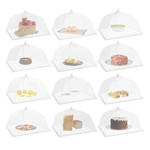 Simply Genius 12 Pack,7x17 Pop-Up Mesh Food Covers for Outdoors, Screen Tents Protectors for Bugs, Reusable and Collapsible - image 1 of 4